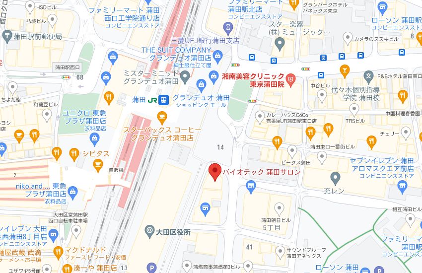 バイオテック蒲田サロンの周辺地図
