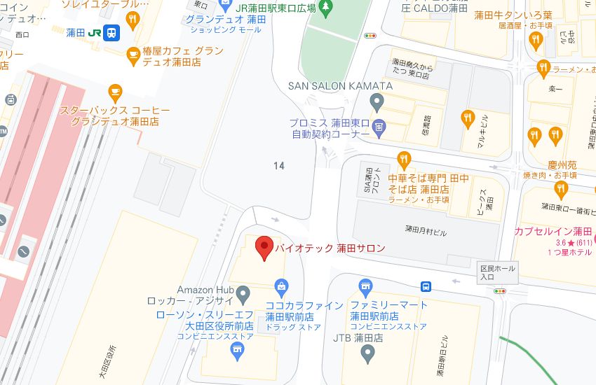 バイオテック蒲田サロンの周辺地図