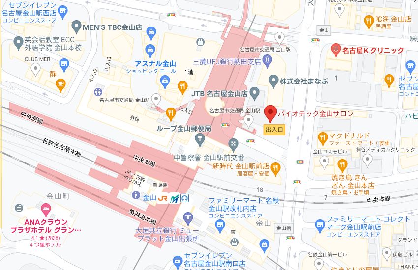 バイオテック金山サロンの周辺地図
