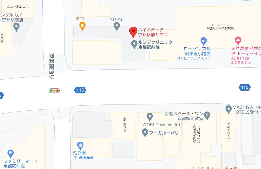 バイオテック京都駅前サロンの周辺地図