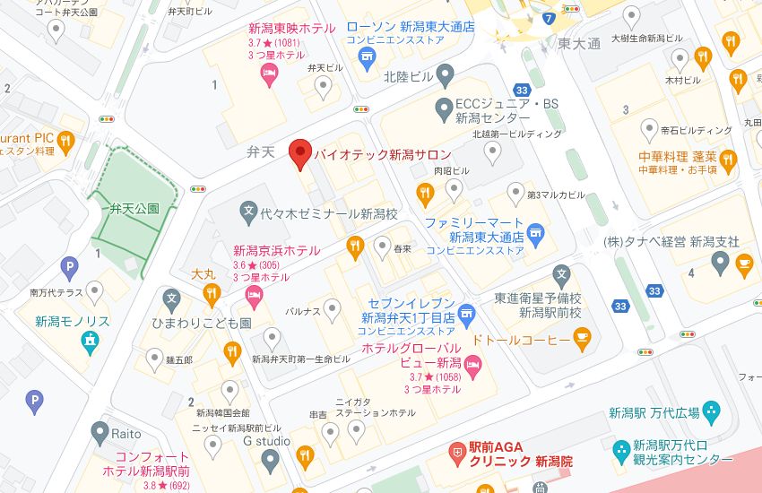 バイオテック新潟サロンの周辺地図