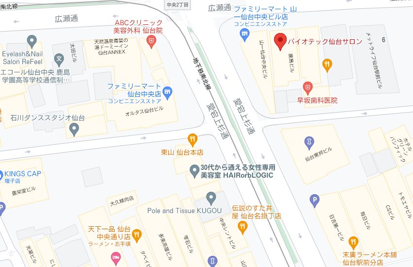バイオテック仙台サロンの周辺地図