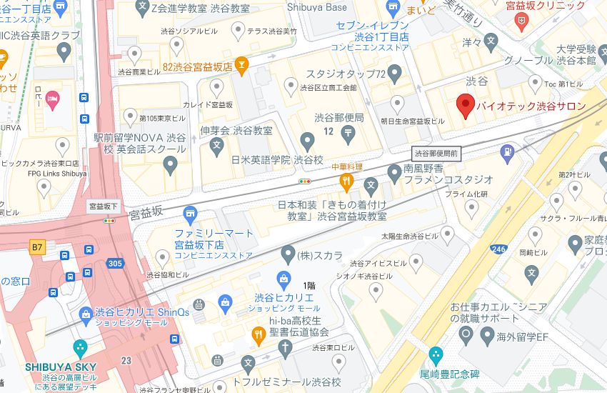 バイオテック渋谷サロンの周辺地図