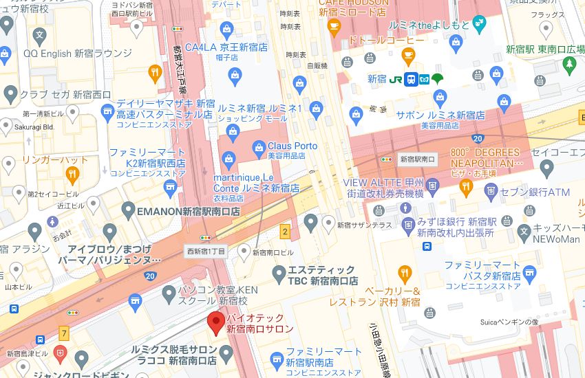 バイオテック新宿南口サロンの周辺地図