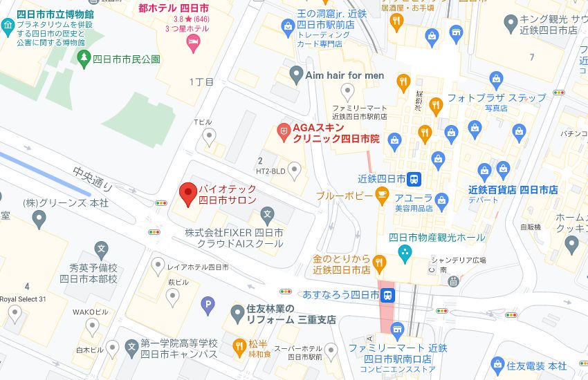 バイオテック四日市サロンの周辺地図