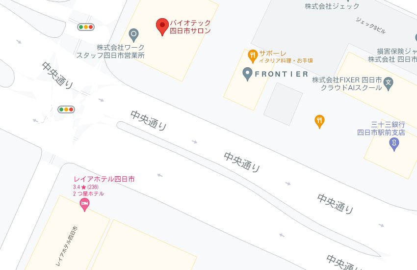 バイオテック四日市サロンの周辺地図